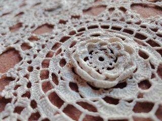 Sobrecama Manta colcha crochet vintage 