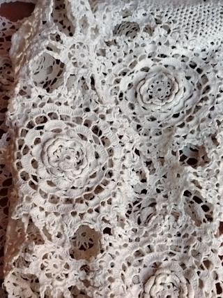 Sobrecama Manta colcha crochet vintage 