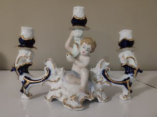 Candelabro in porcellana rumena