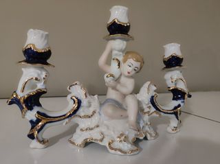 Candelabro in porcellana rumena