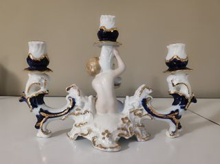 Candelabro in porcellana rumena