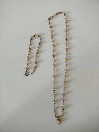 Gargantilla y pulsera de oro 