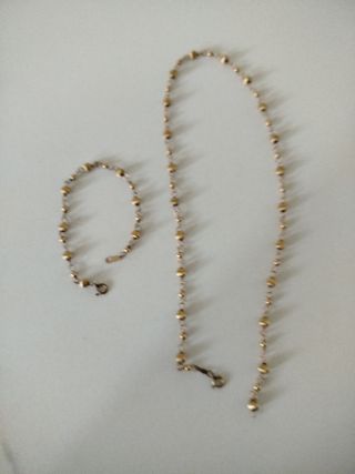 Gargantilla y pulsera de oro 
