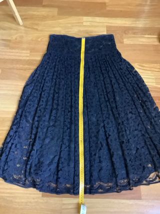 Gonna lunga pizzo nero Made in Italy