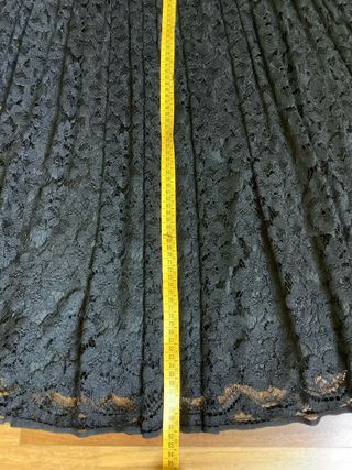 Gonna lunga pizzo nero Made in Italy