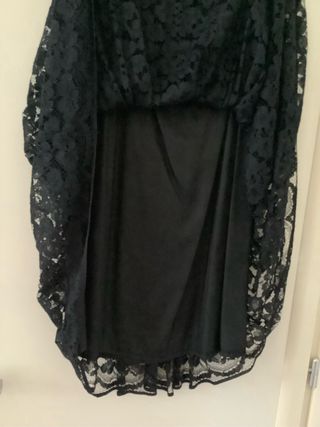 Gonna lunga pizzo nero Made in Italy