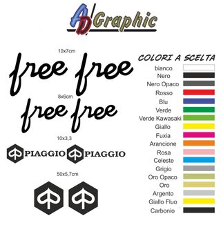 kit adesivi stickers piaggio free tipo1