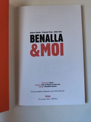 Benalla & moi - comic / novela gráfica
