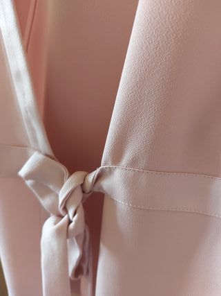 Chaqueta oversize rosa pastel