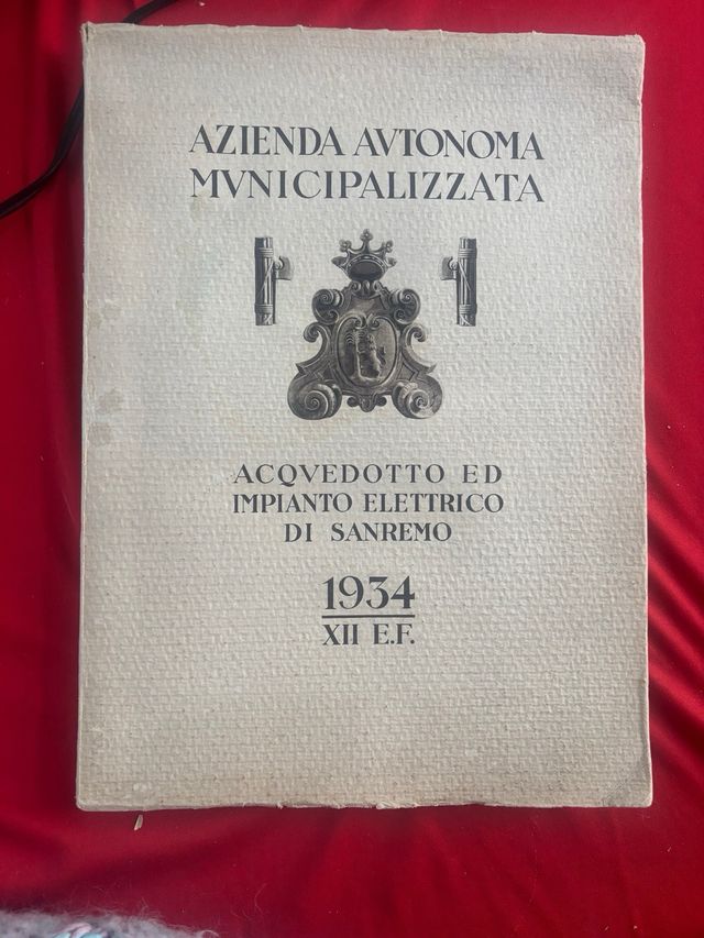 Libro Vintage Azienda autonoma acq 1934