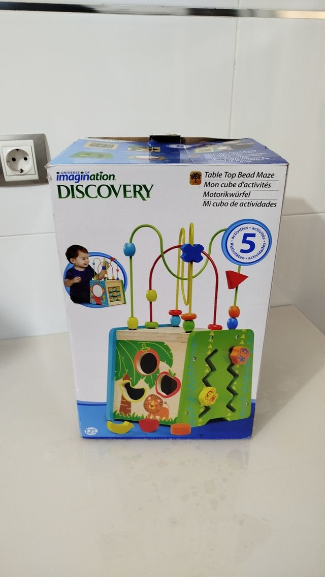 Cubo actividades de madera