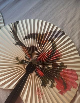 Dúo de abanicos chinos vintage estilo pay pay