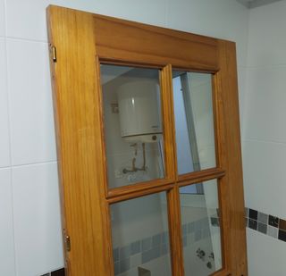 Puerta de madera cocina / salón