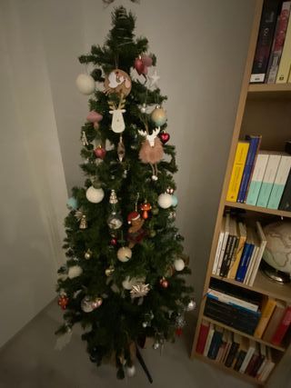 Árbol de Navidad color verde de 180 cm de alto