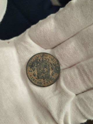 🪙Moneda 5 céntimos 1878 Alfonso XII