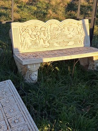 2 panchine in pietra artistica