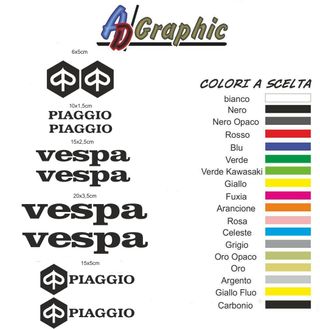 kit adesivi stickers piaggio vespa tipo3