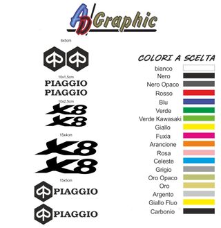 kit adesivi stickers piaggio x8 tipo1