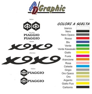 kit adesivi stickers piaggio x9