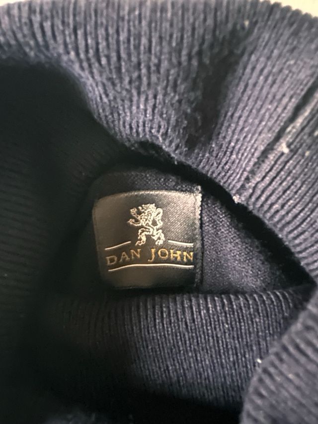 Maglione collo alto blu Dan John