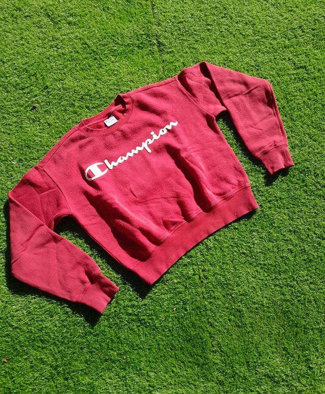 Sudadera roja champion vintage Talla M