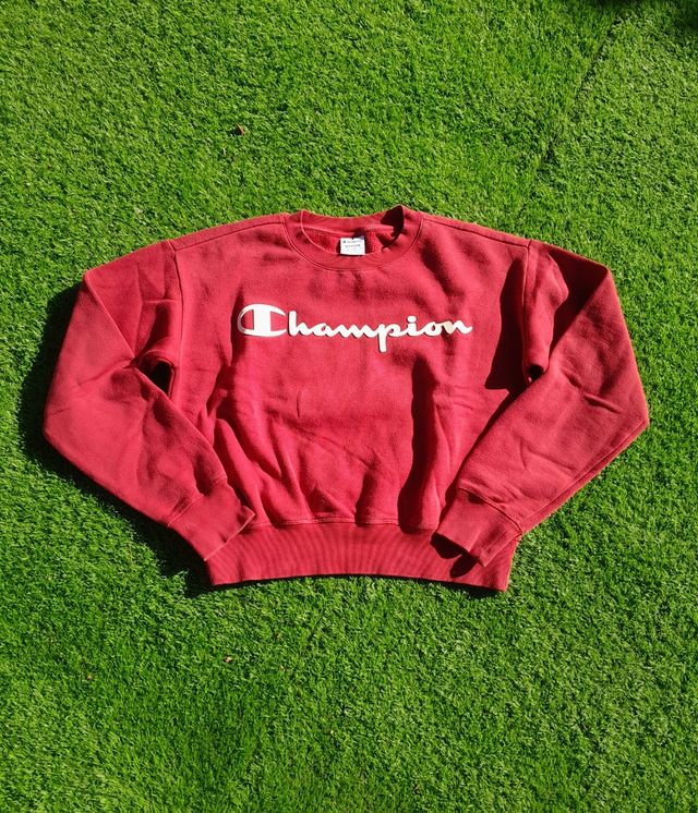 Sudadera roja champion vintage Talla M