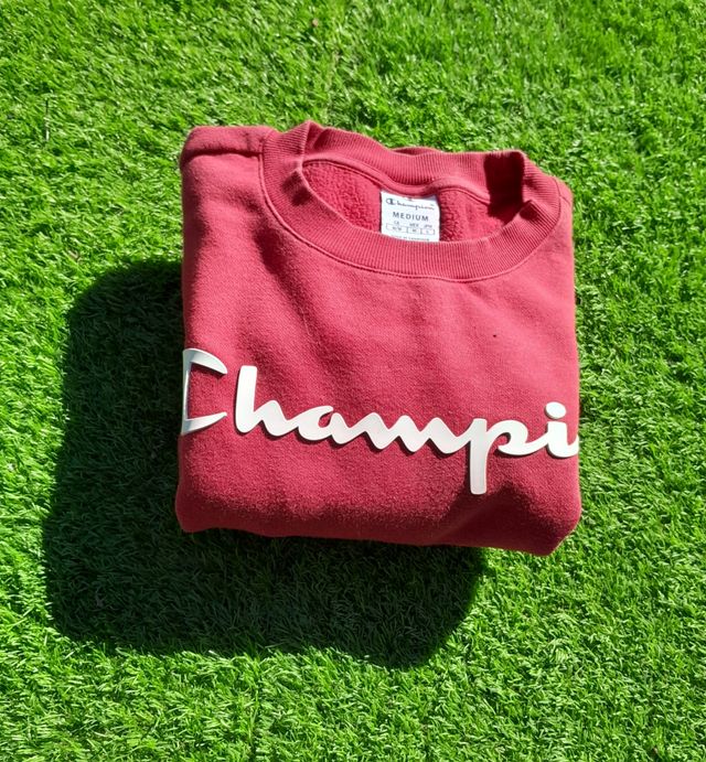 Sudadera roja champion vintage Talla M
