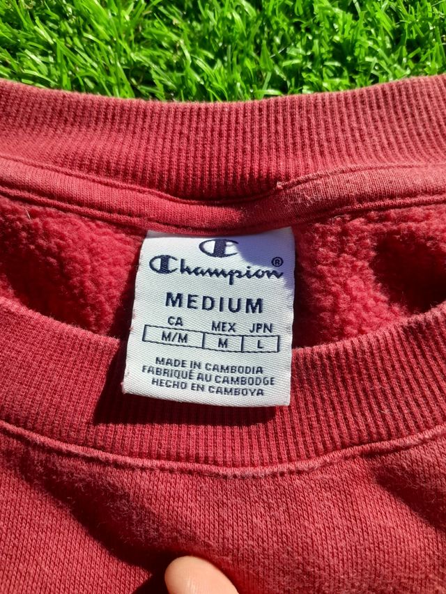 Sudadera roja champion vintage Talla M