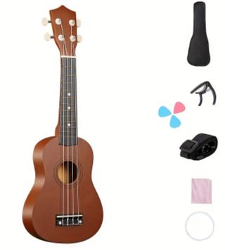 Ukelele soprano marrón café