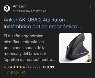 Ratón ergonómico inalámbrico Anker