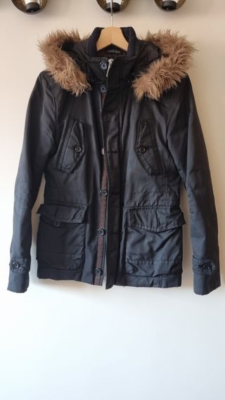 Chaqueta abrigo hombre negra zara