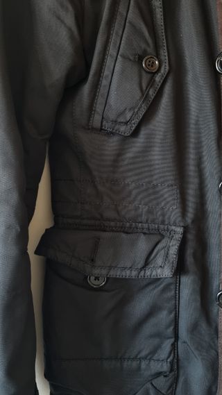 Chaqueta abrigo hombre negra zara