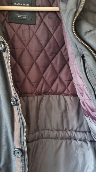 Chaqueta abrigo hombre negra zara