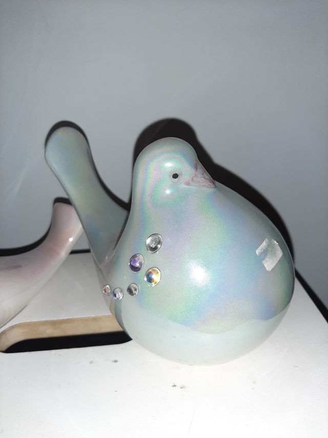 Figuras Palomas de cerámica antiguo