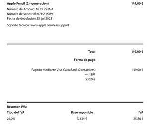 Pencil ipad 2a generacion.