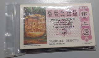Décimos de lotería antiguos