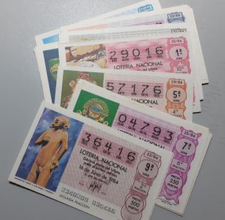 Décimos de lotería antiguos