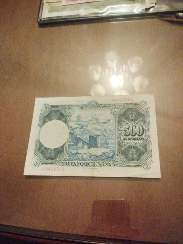 Billete 500pts. Madrid 22 julio 1954