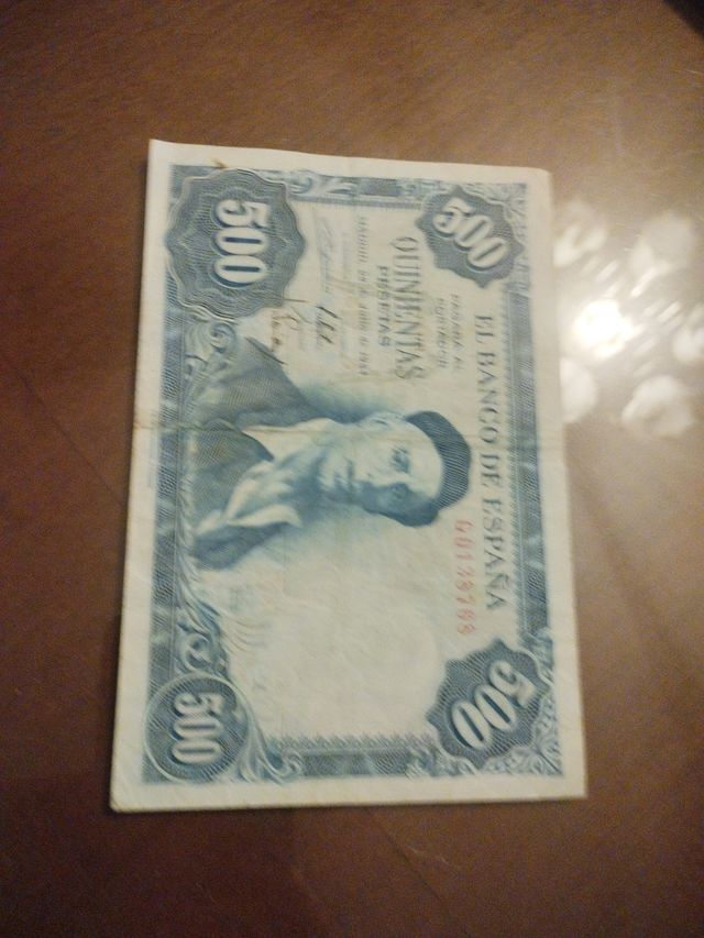 Billete 500pts. Madrid 22 julio 1954