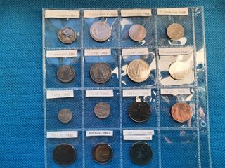 Lotto di 15 monete lire italiane dal 1921 al 1988