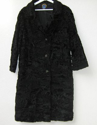 Abrigo vintage astracán estilo Audrey Hepburn