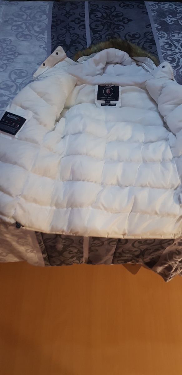 Abrigo Norway mujer blanco XL