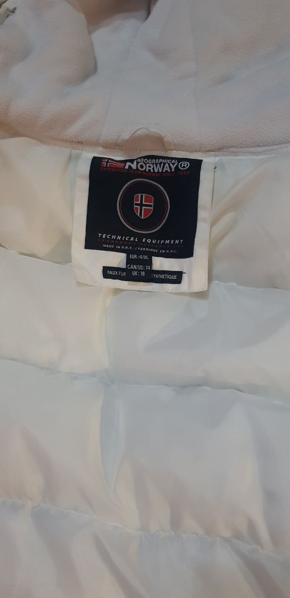 Abrigo Norway mujer blanco XL