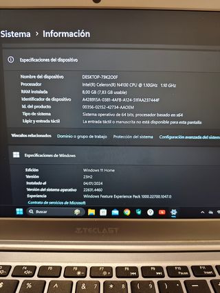 Portatil Teclast 14,1