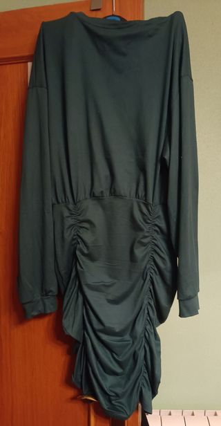 Vestido verde manga larga