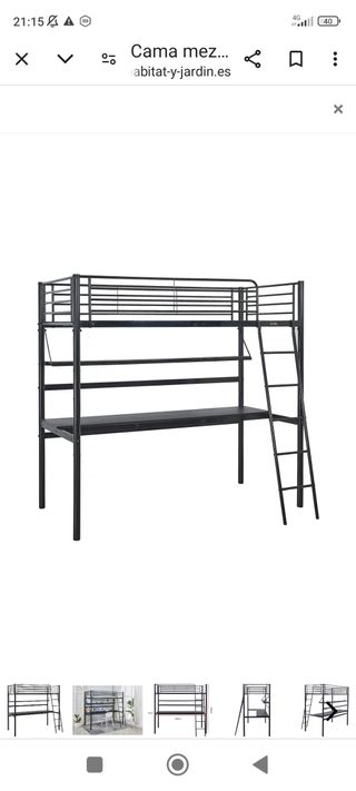 Litera escritorio ikea con colchón
