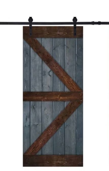 Puerta granero madera maciza 2 colores