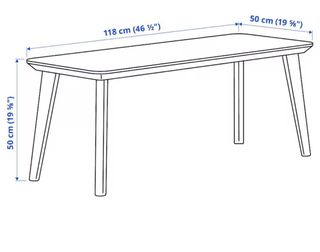 Mesa de centro chapa fresno ikea