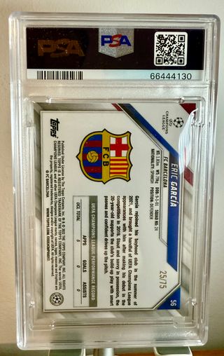 ⚽ Cromo numerado 25 de 75 ERIC GARCIA 👉 PSA 10