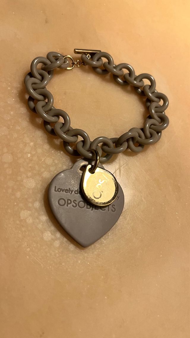 RIBASSATO Braccialetto OPS!Love tortora catena